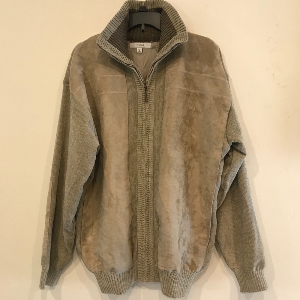 NWOT Visitor brand faux suede chenille jacket, XL